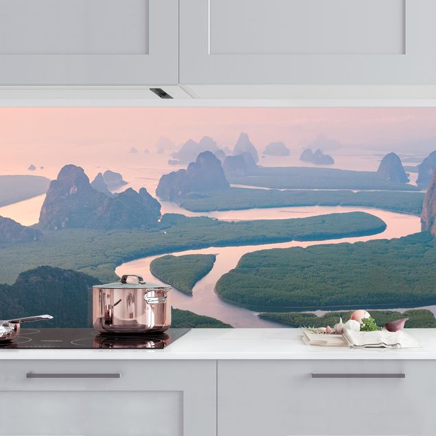 Achterwand voor keuken landschap River Landscape In Thailand