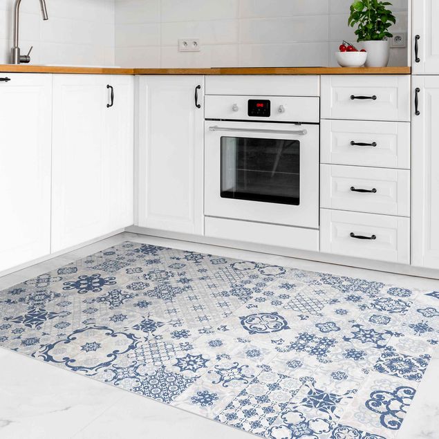 Buitenkleden Ceramic Tiles Agadir Blue
