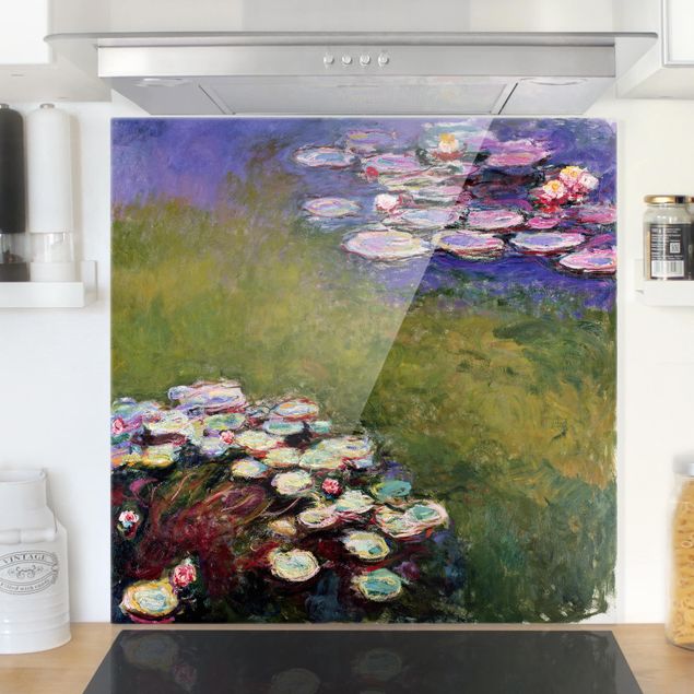 Spatscherm keuken Claude Monet - Water Lilies