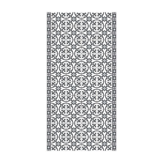grijs tapijt Geometrical Tile Mix Circles Grey