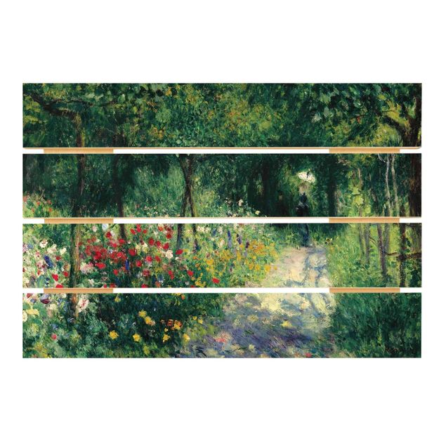 Houten schilderijen op plank Auguste Renoir - Women In A Garden