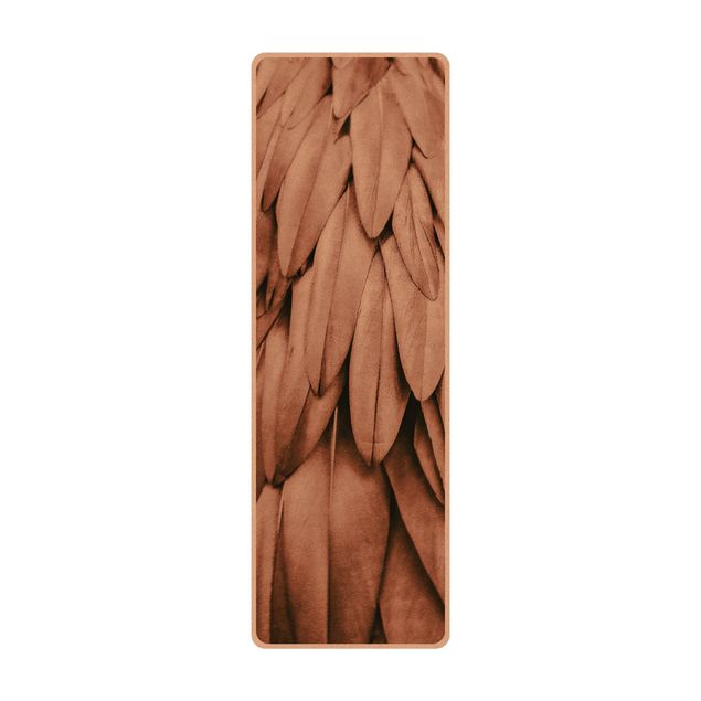 Yogamat kurk Feathers In Rosegold