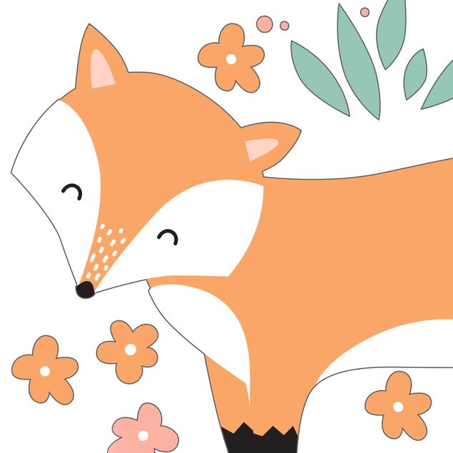 Raamstickers Forest Friends With Fox
