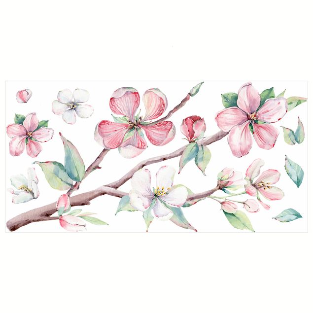 Raamstickers Cherry Blossom Branch Watercolour