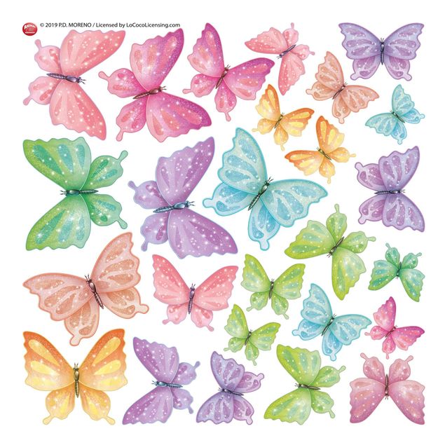 Raamstickers Set Glitter Butterflies