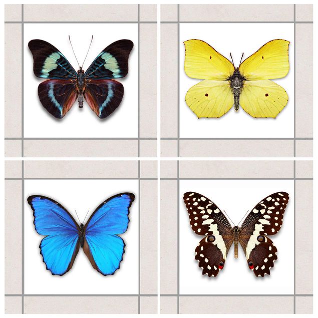 Tegelstickers Elegant Butterfly Set