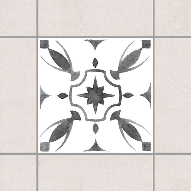 Tegelstickers Pattern Gray White Series No.1