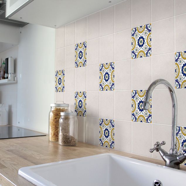 Tegelstickers Portuguese tile panel from 4 Azulejo tiles