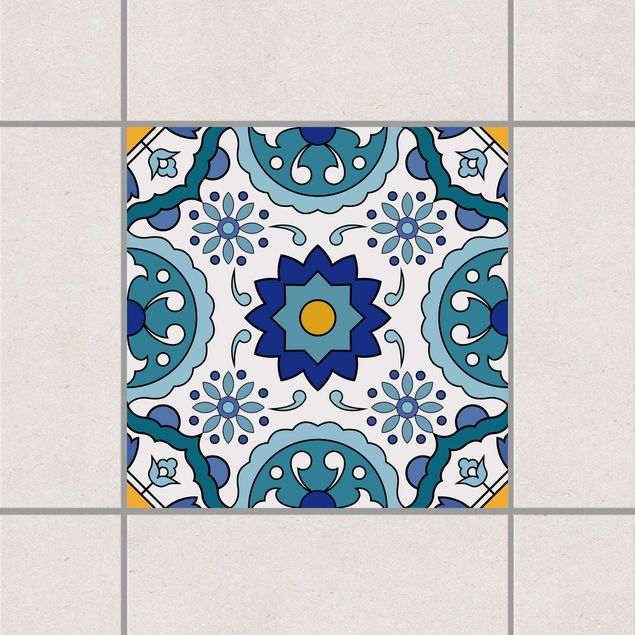 Tegelstickers Portuguese tile pattern of Azulejo