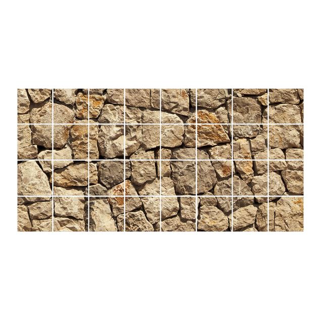 Tegelstickers Old Cobblestone Wall
