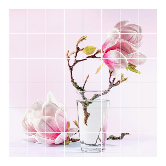 Tegelstickers Magnolia In A Glass