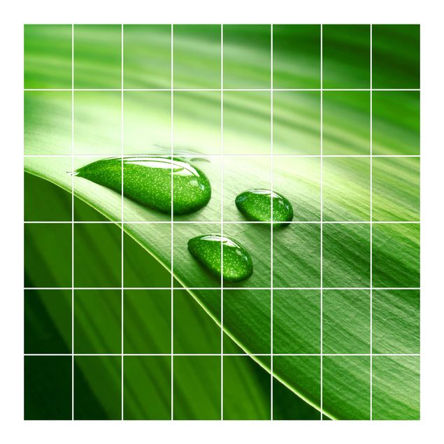 Tegelstickers Banana Leaf With Drops