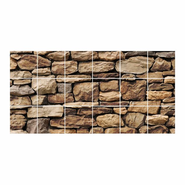 Tegelstickers American Stone Wall
