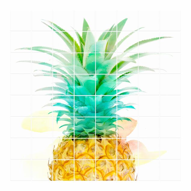 Tegelstickers Pineapple Watercolour