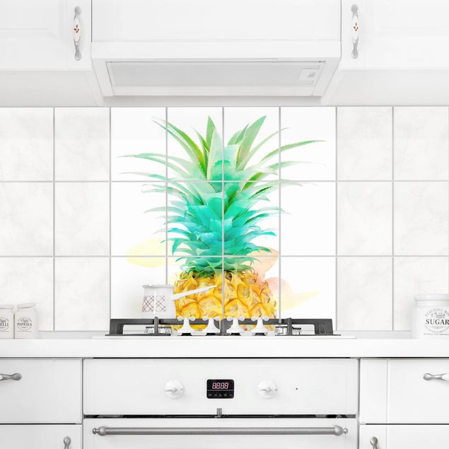 Tegelstickers Pineapple Watercolour