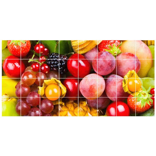 Tegelstickers Colourful Exotic Fruits