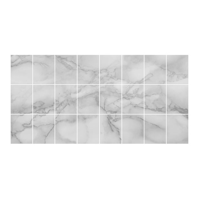 Tegelstickers Marble Look Black And White