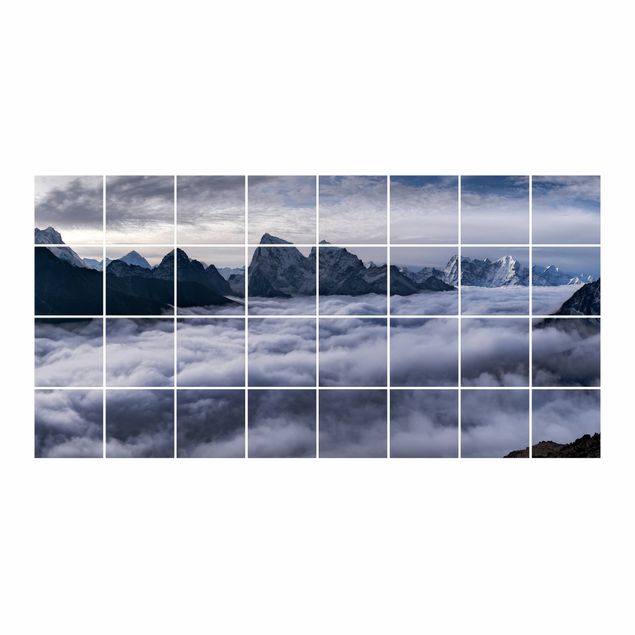 Tegelstickers Sea Of ​​Clouds In The Himalayas