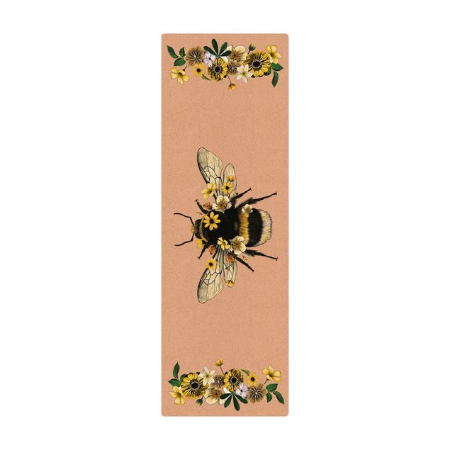 Kurk mat Floral Bumblebee
