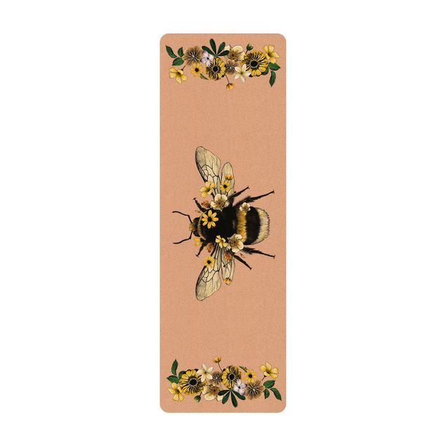 Yogamat kurk Floral Bumblebee