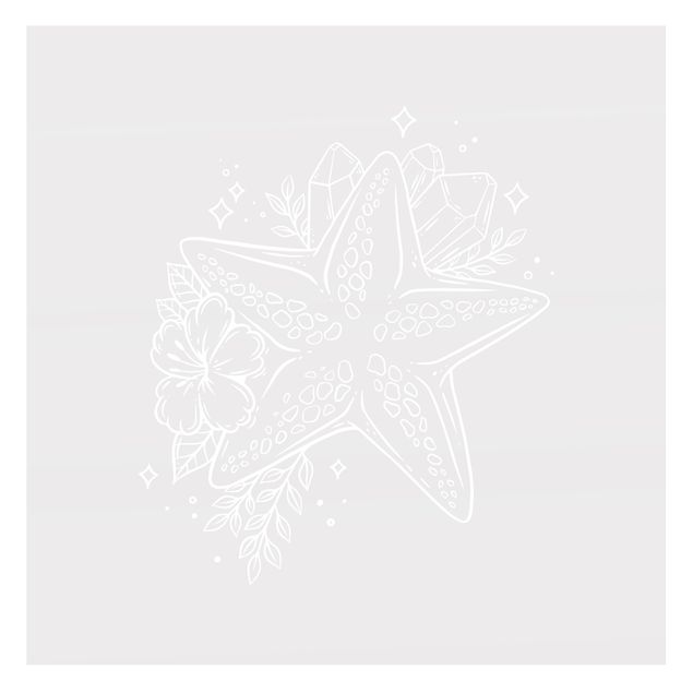 Raamfolie - Floral Starfish
