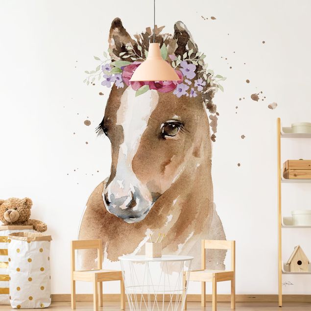 Fotobehang - Floral Pony