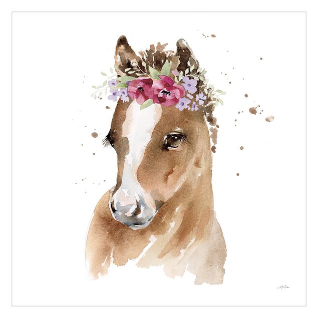 Fotobehang - Floral Pony
