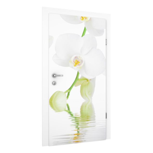 Deur behang Spa Orchid - White Orchid