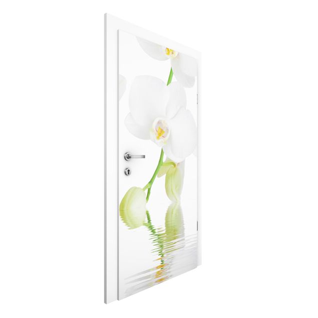 Deur behang Spa Orchid - White Orchid
