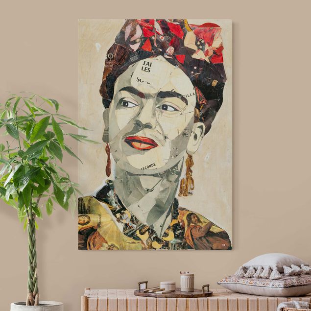Akoestisch schilderij - Frida Kahlo - Collage No.2