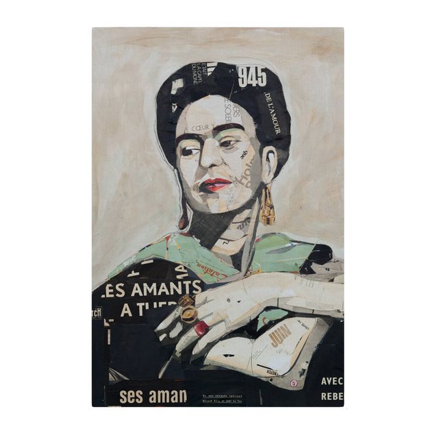 Akoestisch schilderij - Frida Kahlo - Collage No.4