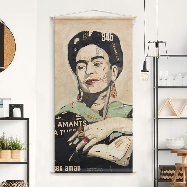 wandtapijten modern Frida Kahlo - Collage No.4