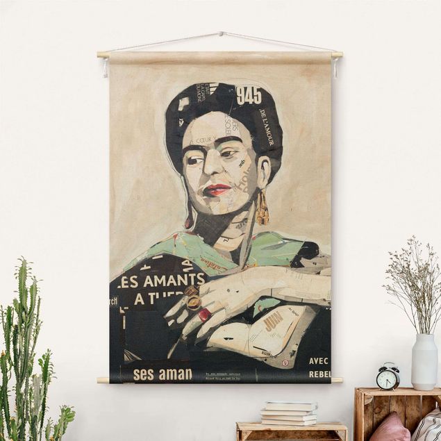 wandtapijten modern Frida Kahlo - Collage No.4