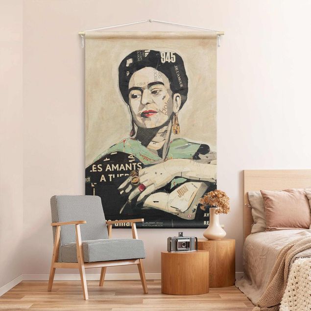 Wandkleed xxl Frida Kahlo - Collage No.4