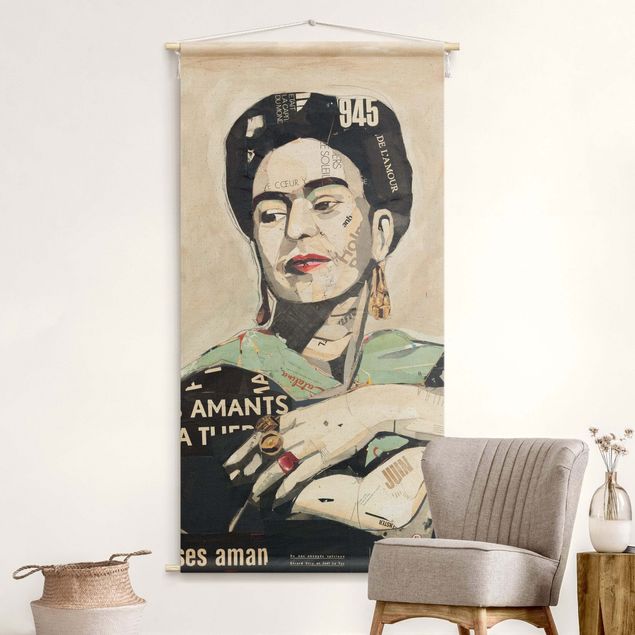 wandtapijt kunst Frida Kahlo - Collage No.4