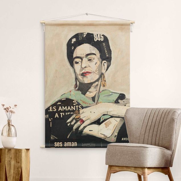 wandtapijt kunst Frida Kahlo - Collage No.4