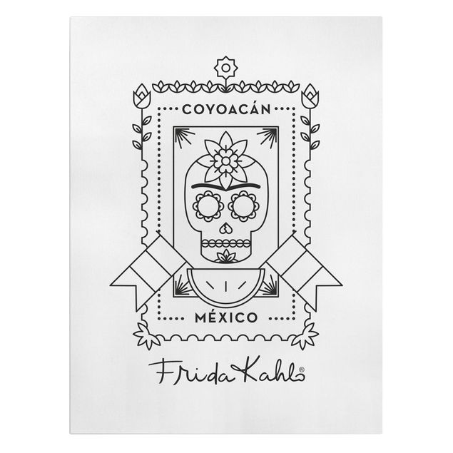 Leinwandbild - Frida Kahlo Coyocan Mexico - Hochformat 3:4