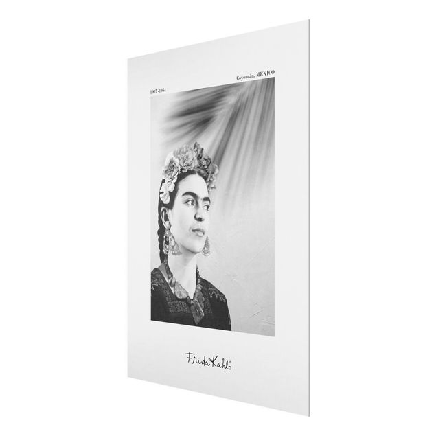 Glasschilderijen - Frida Kahlo Portrait With Jewellery