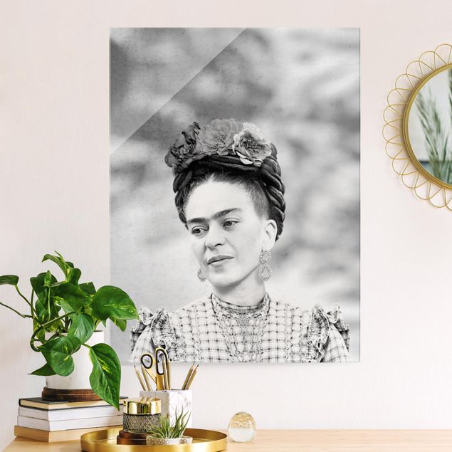 Glas Magnettafel Frida Kahlo Portrait