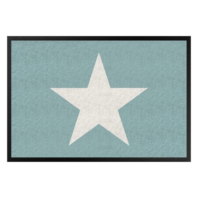 moderne vloerkleden Star In Turquoise Grey