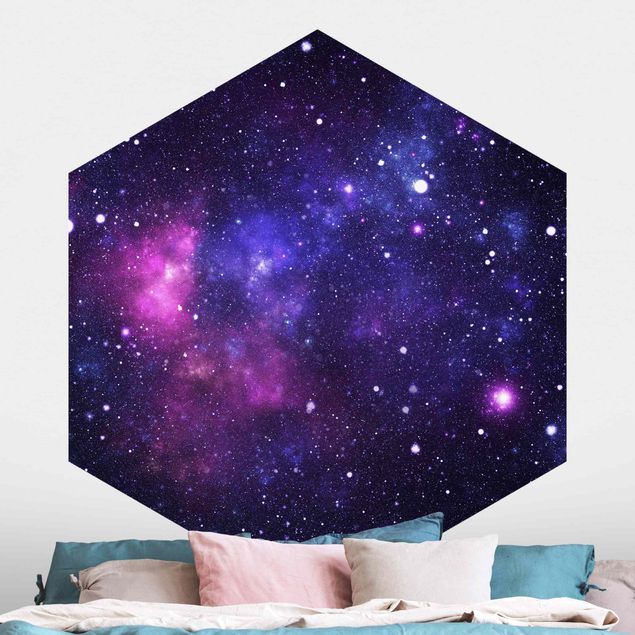 Hexagon Behang Galaxy