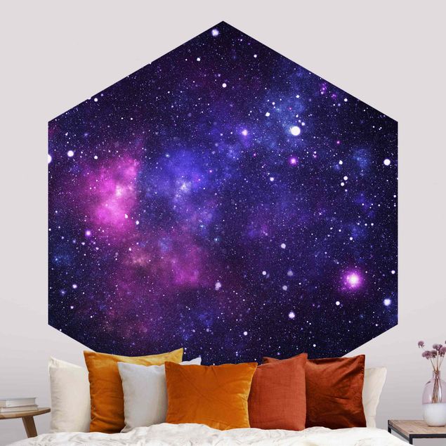 Hexagon Behang Galaxy