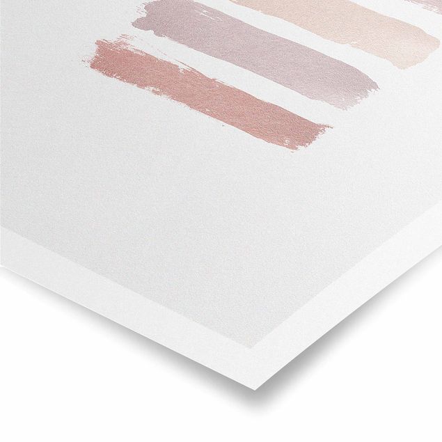 Posters Shades of Pink Stripes