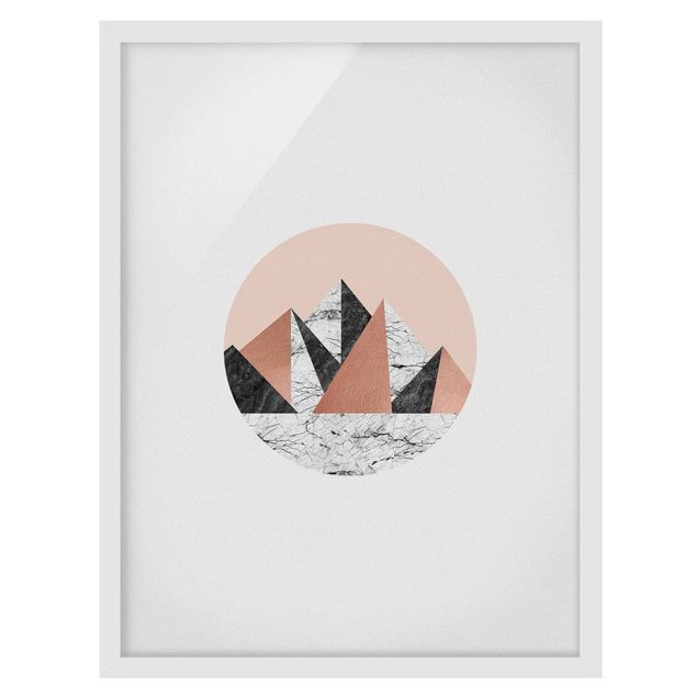 Ingelijste posters Geometrical Landscape In A Circle