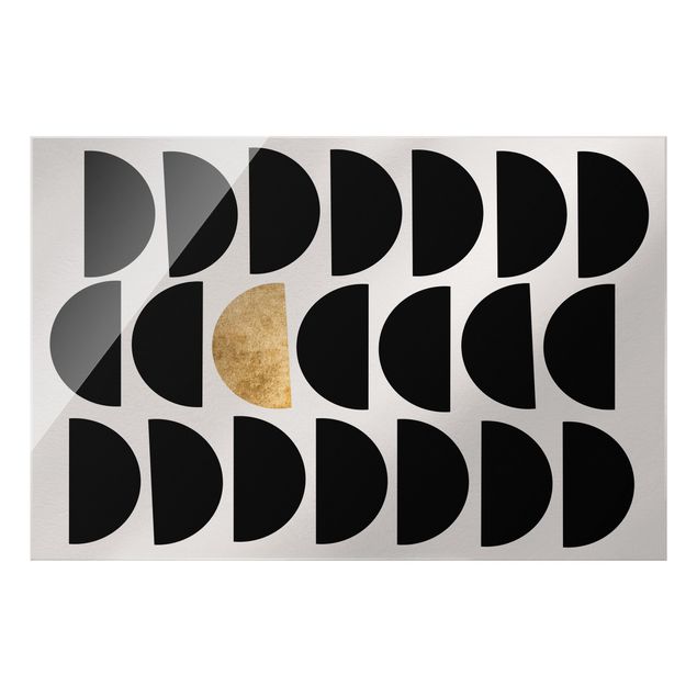 Glasschilderijen Geometrical Semicircle II