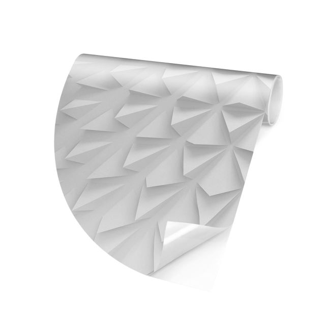 Behangcirkel Geometric Pattern 3D Effect