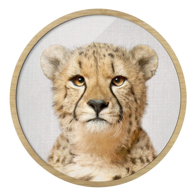 Rond schilderijen Cheetah Gerald