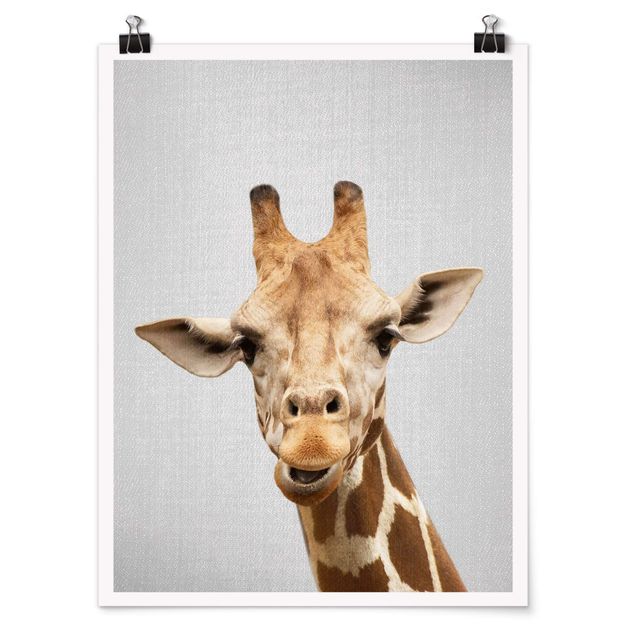 Poster - Giraffe Gundel - Hochformat 3:4