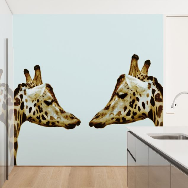 Fotobehang Giraffes In Love