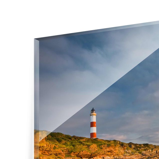Glasschilderijen - 3-delig Lighthouse collage